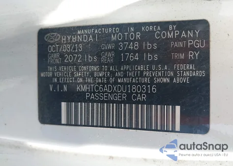 2013 Hyundai Veloster Base W/Gray из США, поврежденный, VIN KMHTC6ADXDU180316